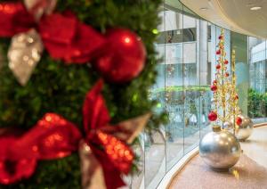 Holiday decorations at Bush Airport