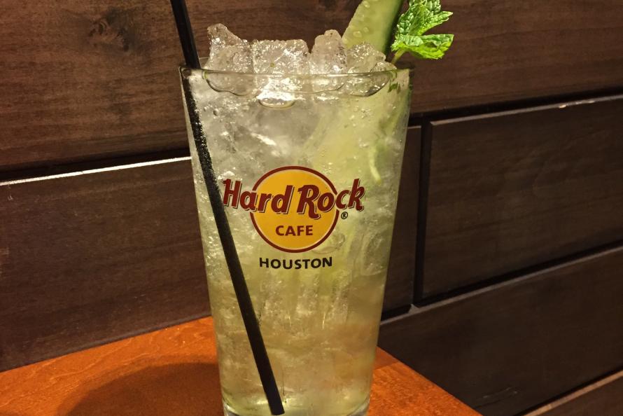 Magical Mystery Mojito (Hard Rock Café/Bush Airport): Hendrick’s gin and St. Germain Elderflower liqueur, muddled with lime juice, mint and Monin Cucumber produce a memorable cocktail in the recently opened Hard Rock location near Gate 85 in Terminal B. It’s just one of many options, including the signature Hurricane, made with orange, mango and pineapple juice, with Bacardi Rum and Amaretto (take home a collectible glass for $5) or the alcohol-free Alternative Rock Mango Tango, made with Red Bull Yellow Label, finest call mango and orange juice. Holiday Cocktails at Houston Airports