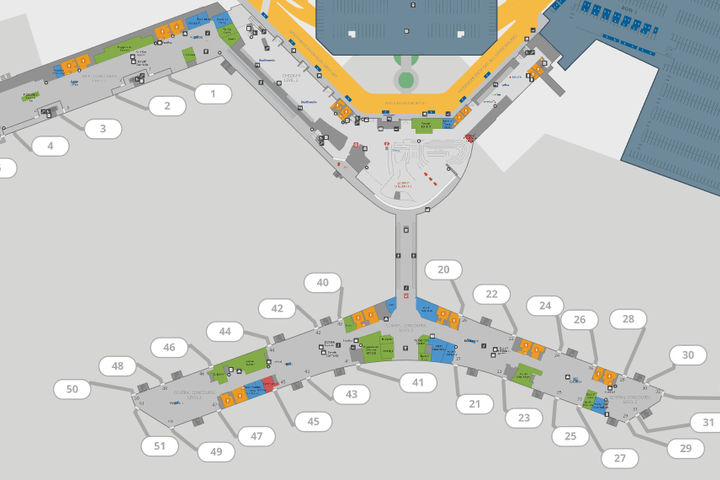 Iah Terminal Map United Interactive Map | Hou (Hobby) Airport | Houston Airport System