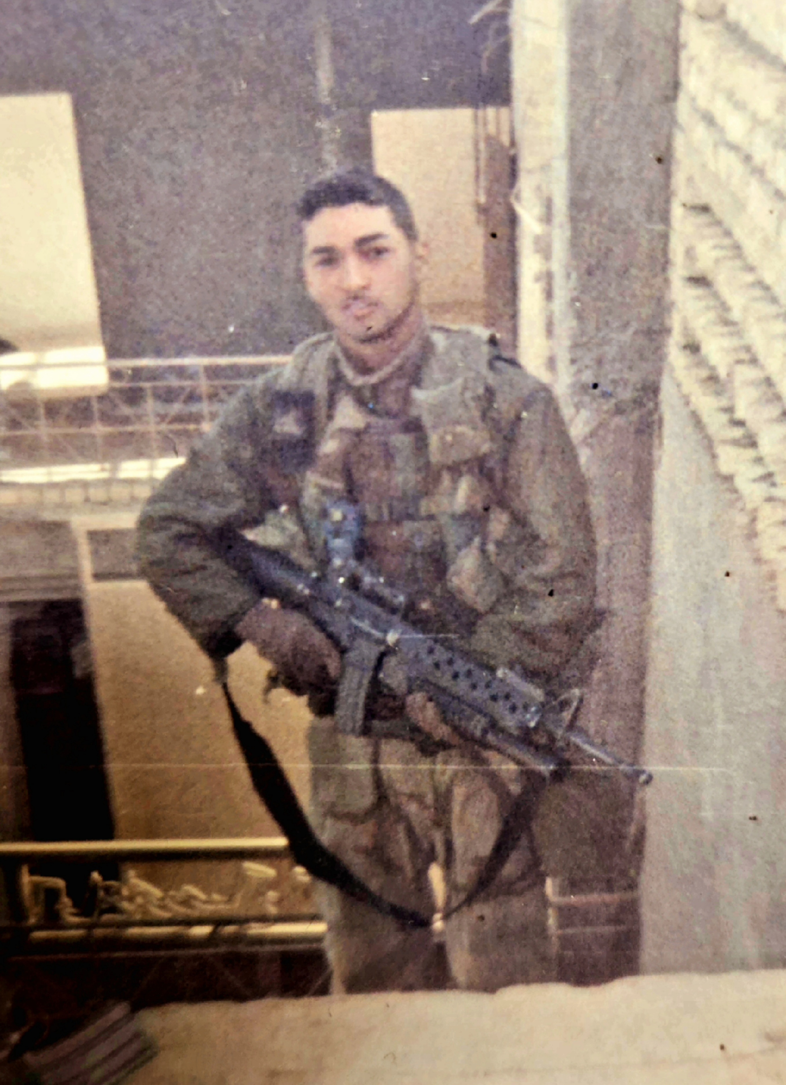 Miguel Ramirez serving in the Army
