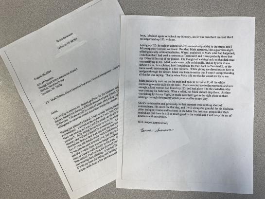 Letter from Tanna Swanson