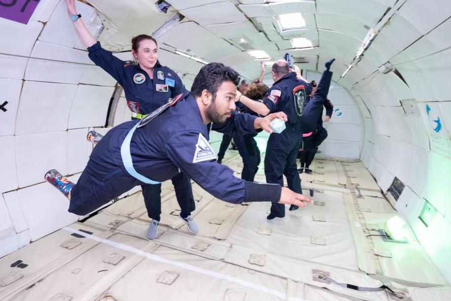 AstroAccess crew member experiences zero gravity 