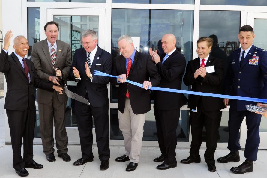 Houston Airport System cuts ribbon for official opening of new air traffic control tower at Ellington Airport