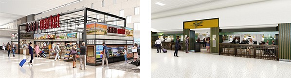 A rendering helps to bring to life Jetero Market, a uniquely Houston retail experience, and the IAH location of The Annie, an iconic Houston restaurant. 