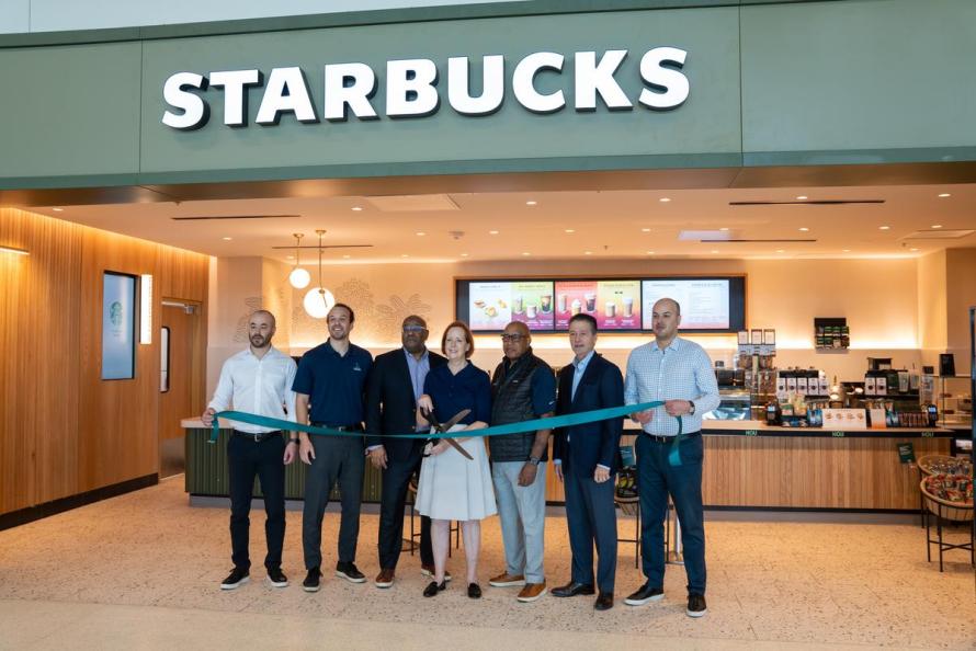 Opening of the new Starbucks at HOU