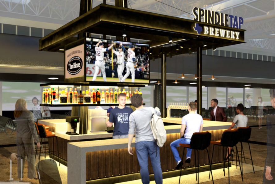 Rendering of SpindleTap Brewery at Hobby Airport