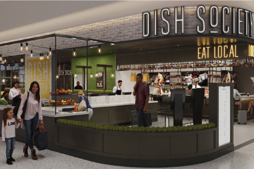 rendering of Dish Society at Hobby Airport