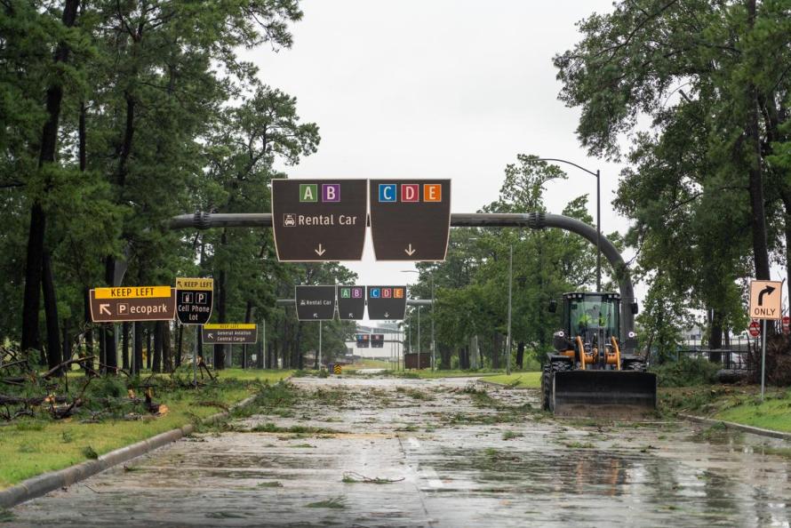 Bush airport after Beryl