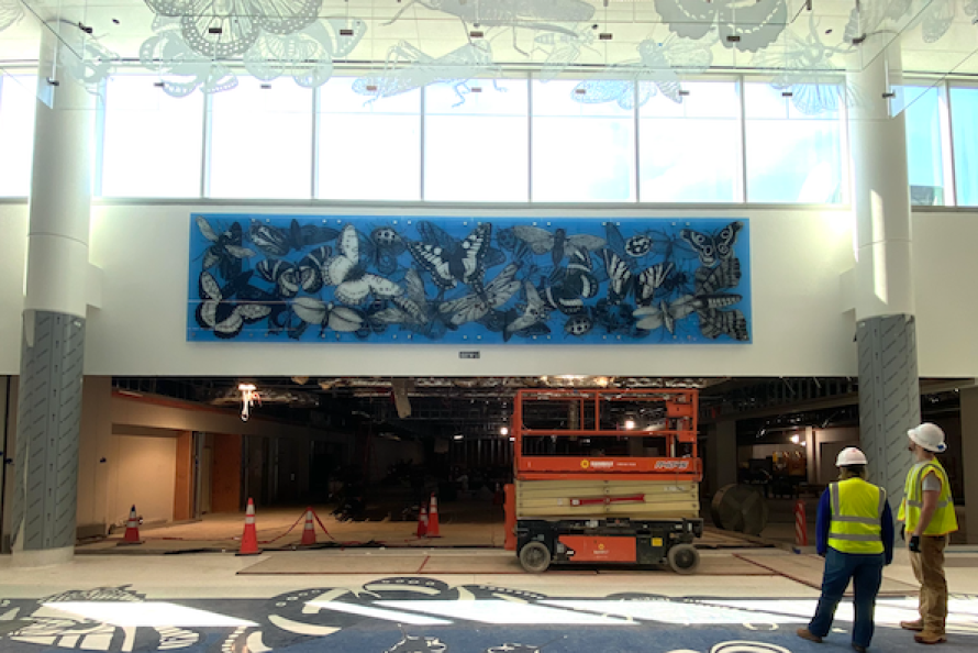 New art inside IAH Terminal D West Pier