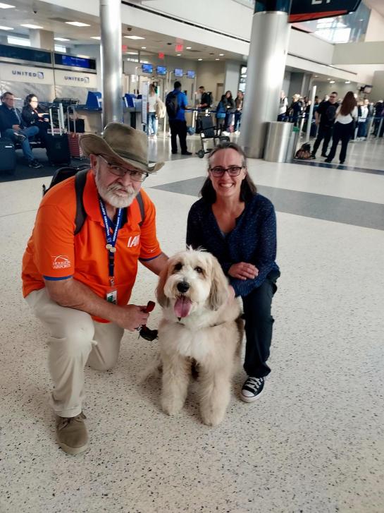 Snickers and a passenger at IAH