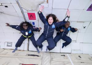 Victoria Garcia Renee Horton Denna Lambert experience zero gravity