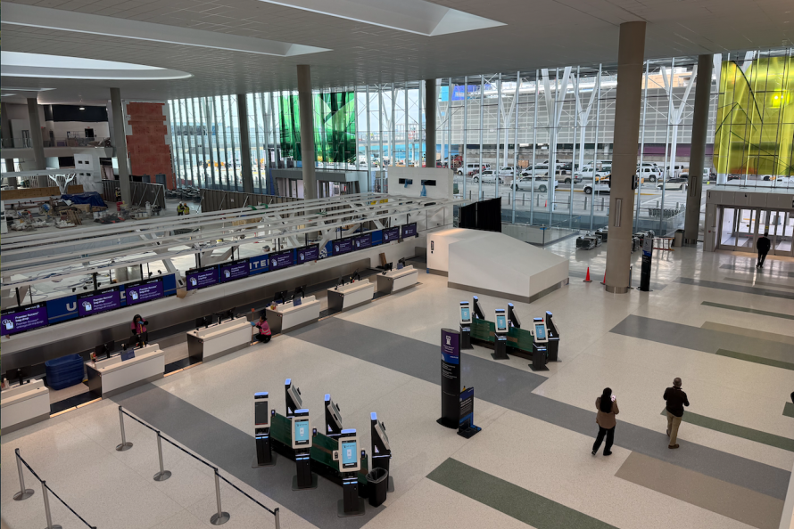 A look at the IAH Terminal E Ticketing Lobby