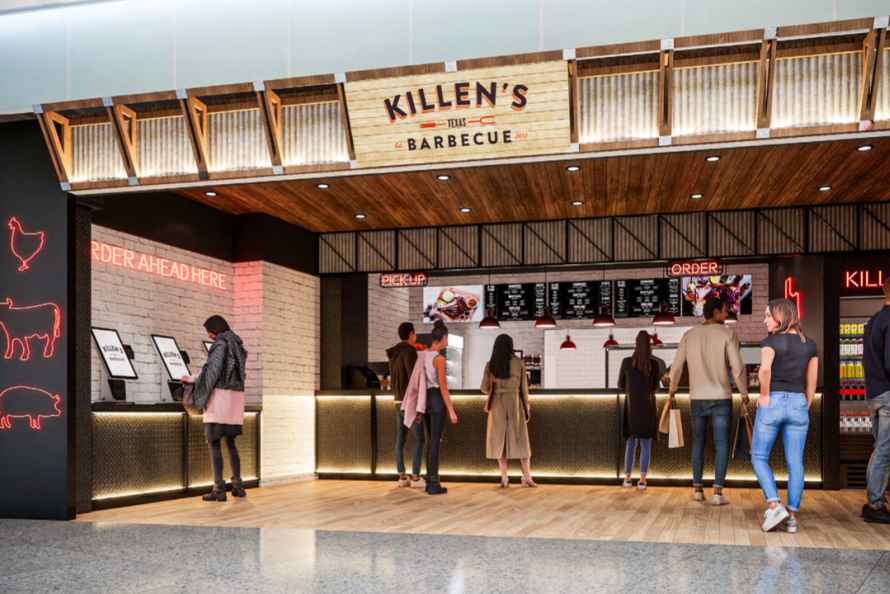 Rendering of Killen's Barbecue at Hobby Airport