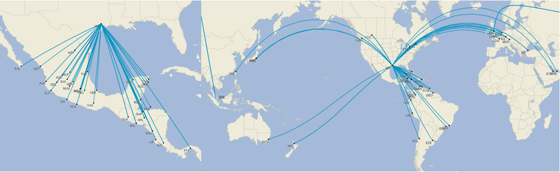 IAH destinations