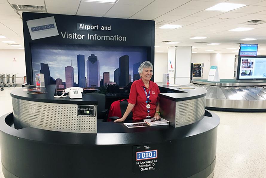 Houston Airports Celebrates Volunteer for 10 years of Service