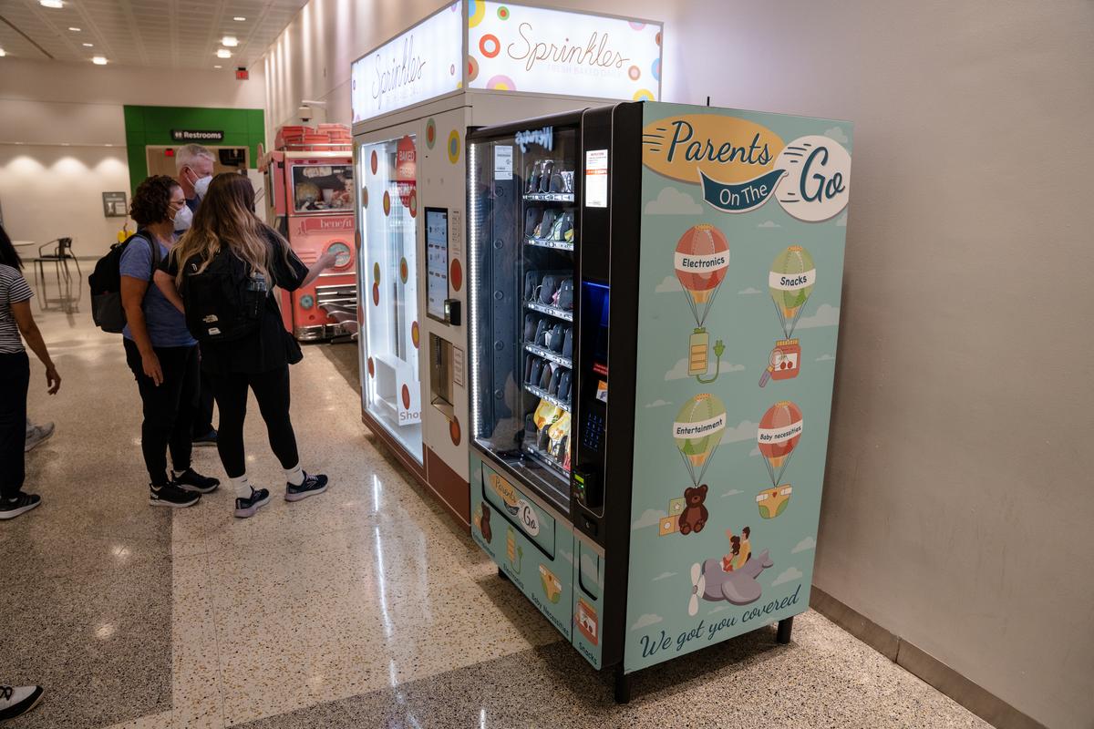 Vending machines for parents-on-the-go open at Bush Airport
