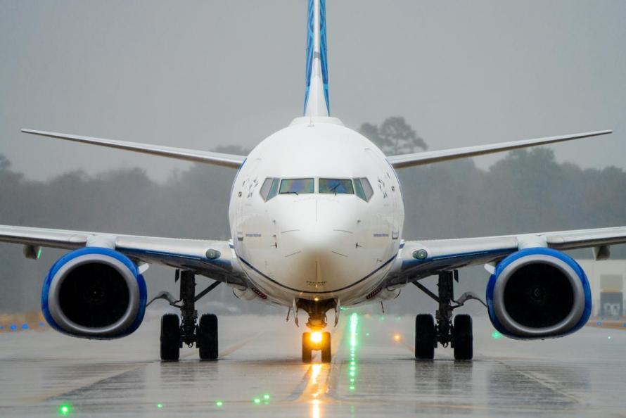 airplane on runway